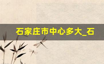 石家庄市中心多大_石家庄发达还是太原发达