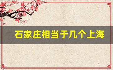 石家庄相当于几个上海_北京有几个石家庄大