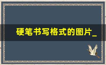 硬笔书写格式的图片_正规硬笔书法格式图片