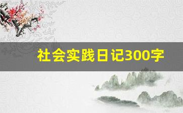 社会实践日记300字20篇_社会实践活动总结800字