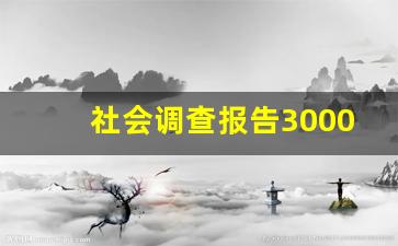 社会调查报告3000字8篇_调研报告1500字