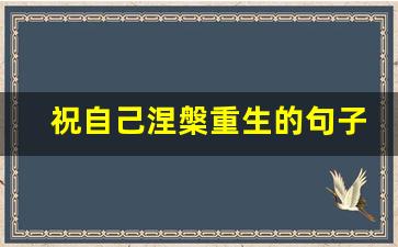 祝自己涅槃重生的句子_自己重新归来霸气句子