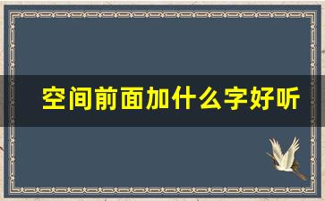 空间前面加什么字好听