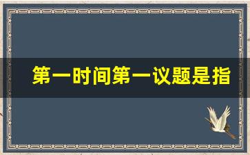 第一时间第一议题是指什么_什么叫第一议题