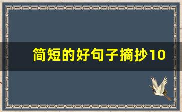 简短的好句子摘抄10字