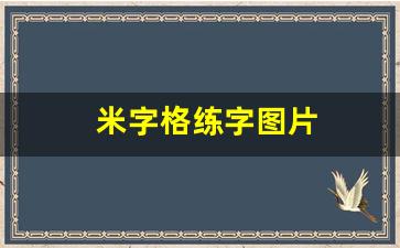 米字格练字图片