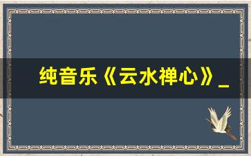 纯音乐《云水禅心》_最好听的十首纯音乐钢琴