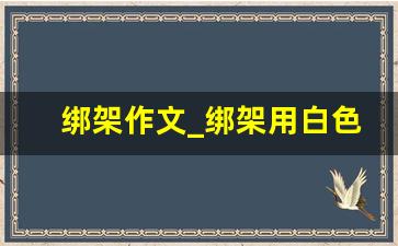 绑架作文_绑架用白色袜子堵塞胶带封口