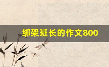 绑架班长的作文800字_绑架作文600字六年级