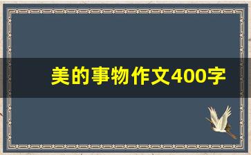 美的事物作文400字