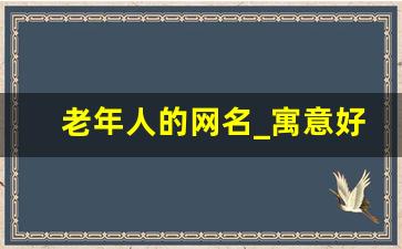 老年人的网名_寓意好的微信名字妈妈