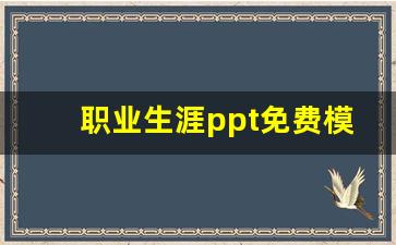 职业生涯ppt免费模板