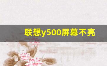 联想y500屏幕不亮