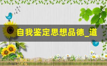 自我鉴定思想品德_道德品质自我鉴定50字