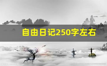 自由日记250字左右_一篇日记300字