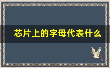 芯片上的字母代表什么