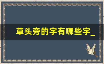 草头旁的字有哪些字_亹去掉宝盖头加上草字头怎么读