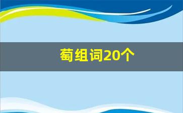 萄组词20个