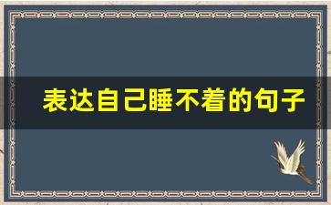 表达自己睡不着的句子