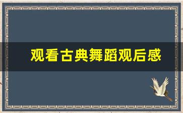 观看古典舞蹈观后感