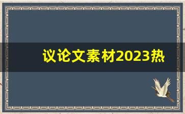 议论文素材2023热点事例