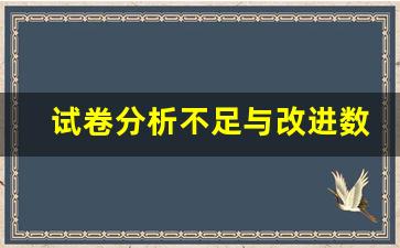 试卷分析不足与改进数学_数学成绩分析及改进措施