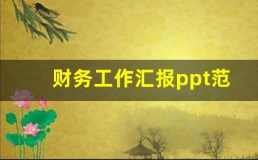 财务工作汇报ppt范文_财务重点工作完成情况汇报