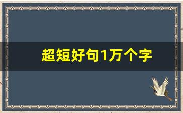 超短好句1万个字