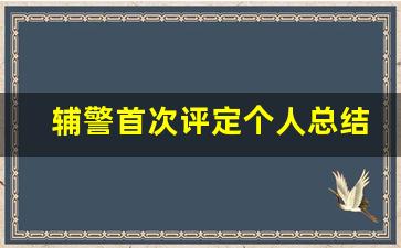 辅警首次评定个人总结_辅警简单100字个人总结免费