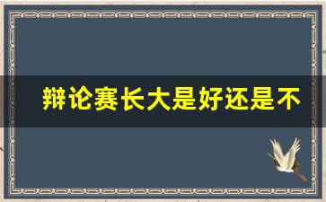 辩论赛长大是好还是不好_辩论赛一二三四辩