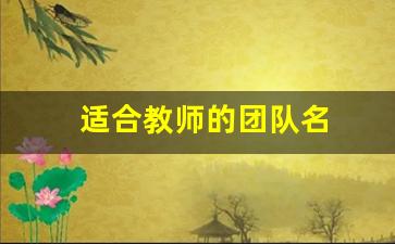 适合教师的团队名