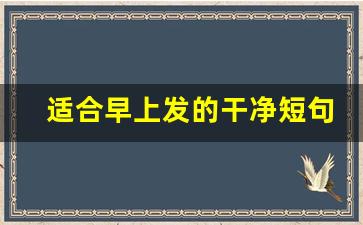 适合早上发的干净短句