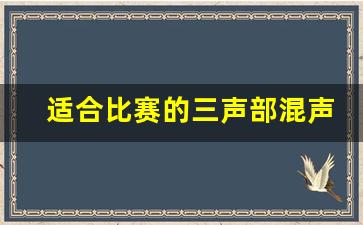 适合比赛的三声部混声合唱