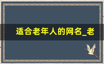 适合老年人的网名_老头子网名大全