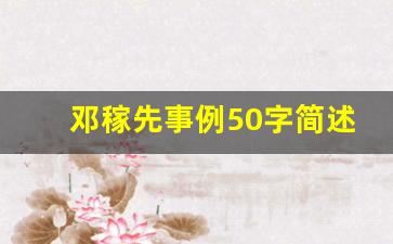 邓稼先事例50字简述