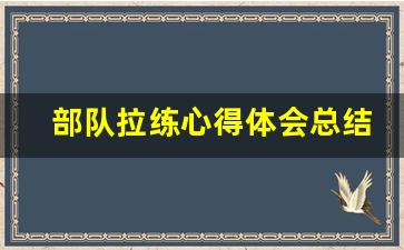 部队拉练心得体会总结