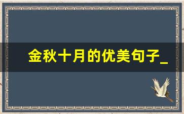 金秋十月的优美句子_描述金秋的优美的句子