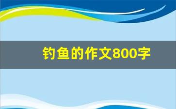 钓鱼的作文800字