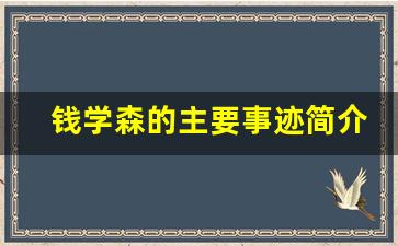 钱学森的主要事迹简介100字_钱学森的事迹简短20字