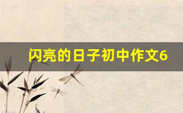 闪亮的日子初中作文600字篇_遗憾作文800字