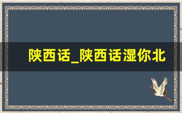 陕西话_陕西话湿你北啥意思