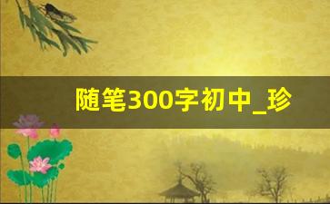 随笔300字初中_珍惜时间随笔300字