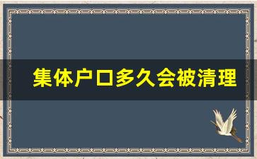 集体户口多久会被清理_集体户好还是个人户好