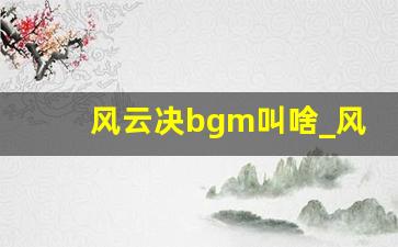 风云决bgm叫啥_风云决评价