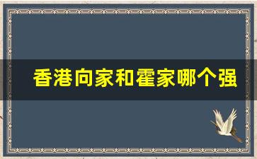 香港向家和霍家哪个强