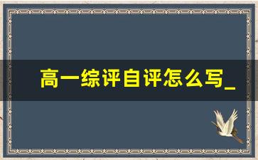 高一综评自评怎么写_初中综评学生自评