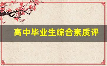 高中毕业生综合素质评价_社会实践综合素质评价简短