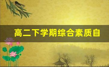 高二下学期综合素质自我陈述_普通高中综合素质评价