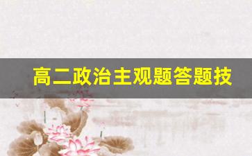 高二政治主观题答题技巧_高中政治论述题