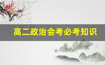 高二政治会考必考知识点2021_高中政治会考必考的知识点归纳